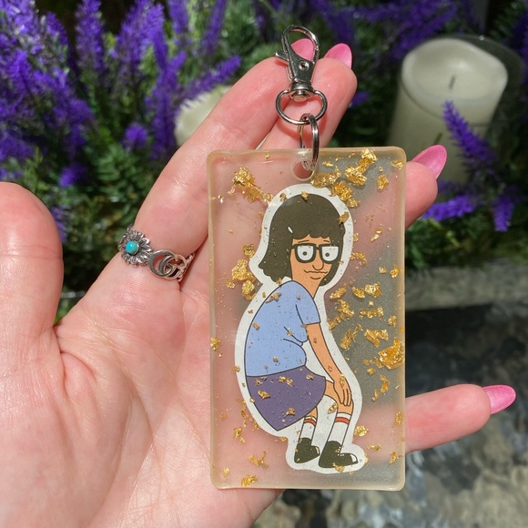 Bob's Burgers Tina Belcher Twerking Dancing & Gold Flakes Keychain Bag Charm - Picture 5 of 16